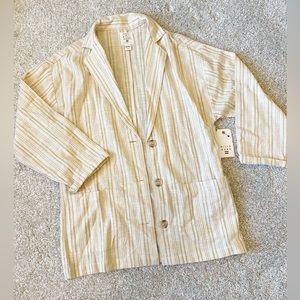 Billabong Off Duty Oversized Striped Blazer- Brand new